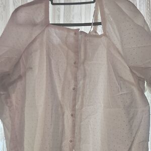 LC Lauren Conrad Sheer Pink Blouse